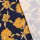 Viskose Twill  Blumen Ocker