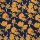 Viskose Twill  Blumen Ocker