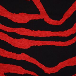 Strickstoff Polyester-Gemisch Roter Panther