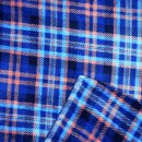 Plüschfleece kariert blau