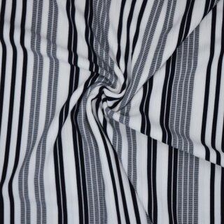 Sale Strickstoff Streifen schwarz weiß