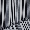 Sale Strickstoff Streifen schwarz weiß