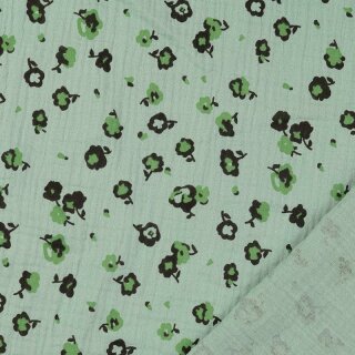 Double Gauze Pansy Green