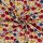 Viskose Leinen Jersey Blumen rot