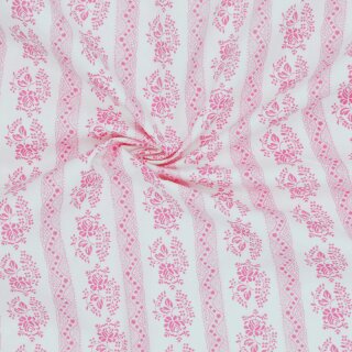 Sale Trachtenstoff 27 Streifen rosa