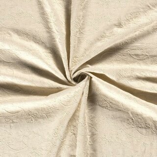 Halbleinen bestickt Simone beige