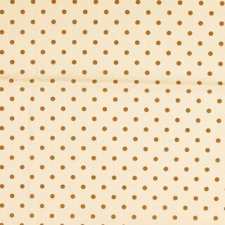 Baumwollnessel Vintage Dots beige