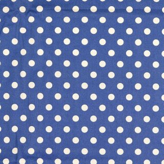 Baumwollnessel Vintage Polka-dots marine