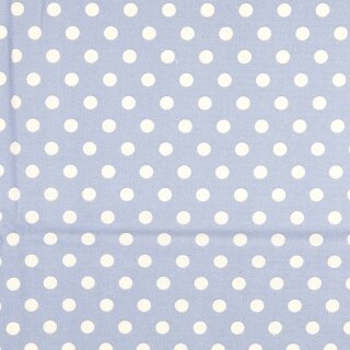 Baumwollnessel Vintage Polka-dots hellblau