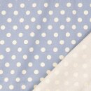 Baumwollnessel Vintage Polka-dots hellblau
