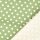 Baumwollnessel Vintage Polka-dots grün
