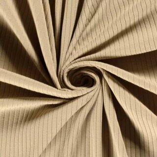Rippenjersey beige