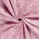 Baumwolldruck Lotusblüten pink