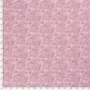 Baumwolldruck Lotusblüten pink