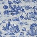 Deko Ottoman Leinwand blau