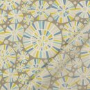 Baumwolle beschichtet Mosaik blau