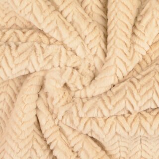 Kunstfell fischgrät beige