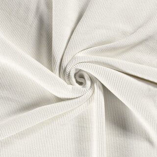 Strickstoff mit Fellabseite Minau wollweiß