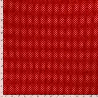 Weihnachts - Baumwollstoff kleine Sterne rot