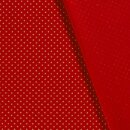 Weihnachts - Baumwollstoff kleine Sterne rot