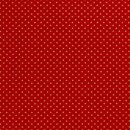 Weihnachts - Baumwollstoff kleine Sterne rot