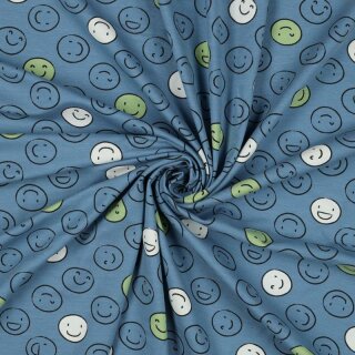 Kinderjersey Smileys blau nachtleuchtend