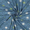 Kinderjersey Smileys blau nachtleuchtend