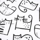 Baumwolldruck Katze