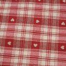 Jacquard Canvas - Landhaus Herzen rot