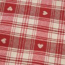 Jacquard Canvas - Landhaus Herzen rot