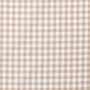 Baumwoll - Stoff Karo mittel beige