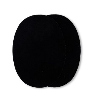 Patches Velourslederimitat/ schwarz